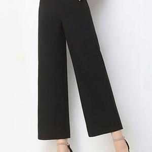 TEMU 여성 여름 하이웨스트 캐주얼 린넨 뒤밴딩 9부 와이드 바지 편한 슬랙스 일자 팬츠 슬림소녀 SLIM GIRL