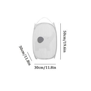 TEMU 1팩 귀여운 곰 모양 햄스터 친화적 접이식 옷 햄스터 케이지 스타일 세탁 바구니 - 메쉬 상단 & 튼튼한 프레임 측면, 휴대용 접이식 수납 (내구성 있는 원단), 소형 애완동물용 세탁 바구니