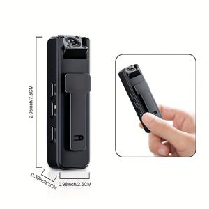 TEMU 착용 가능한 카메라 레코더, HD 미니 무선 카메라, 적외선 야간 비전, 스포츠 모니터링, 야간 비전 녹화 비디오 및 오디오, 180도 렌즈 조정 (회의, 교통, 스포츠 사이클링, 여행 및 관광, 애완 동물 등에 대해)