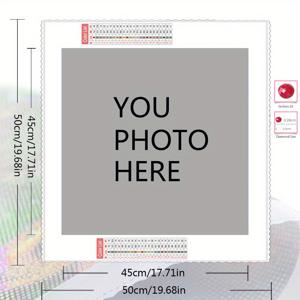 TEMU 맞춤형 아트 페인팅 키트 - 라운드/스퀘어 아크릴 로 사진을 개인화하세요, 홈 데코용 DIY 공예, 인공, 디지털 페인팅, 사진|보석십자수