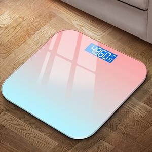 TEMU 1개 고정밀 디지털 체중계 온도 센서 & LCD 디스플레이, 400lb 용량 소프트 그립 에지, 파스텔 그린 & 핑크 디자인, 배터리 구동 (AAA 배터리 미포함) - 홈, 헬스장, 욕실용 - 성인에게 적합