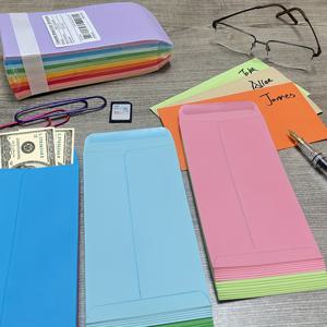 TEMU 100개 혼합 색상 현금 봉투 6.5