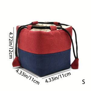 TEMU 층별 보관 가방, 야외 여행 차 세트 정리함, 휴대용 찻주전자 보온 커버, 중국 스타일 티컵 및 잎통 끈끈이 주머니, 3단 다목적 보호 백, 이어폰 립스틱 보석류 수납에 적합한 재사용 가능한 천 가방