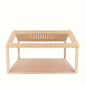 TEMU 투명 아크릴 창문이 있는 나무 햄스터 우리, 오픈 가능한 상단이 있는 소동물 서식지, 기니피그, 치칠라, 저어쥐, 시리아 햄스터에 적합