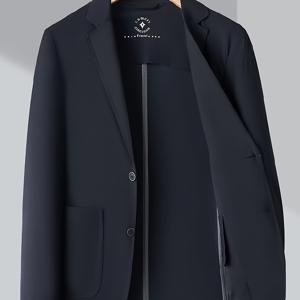 TEMU 남성용 캐주얼하고 세련된 가벼운 비즈니스 스타일 정장 재킷, 봄과 가을 시즌에 적합한 편안한 상의