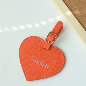 TEMU 고정된 하트 모양의 짐 태그와 금색 글자 - 개인화된 합성 여행 태그, 가벼우면서도 내구성이 뛰어난 여행 액세서리 | 내구성이 뛰어난 짐 태그