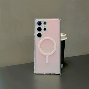 TEMU 삼성 갤럭시 S25FE 케이스 S24울트라 무광 자석 쉘 S24FE 레이저 그라데이션 컬러풀 보호 케이스 S23울트라용