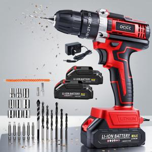 TEMU ocicc 고출력 충전식 충격 드릴 전동 충격 전기 드릴 충전식 무선 저전력 드릴 홈 수리 도구 키트 가정용 일상 수리 및 야외 울타리 유지보수 다목적