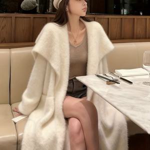 TEMU 여성용 우아한 롱 가디건 재킷 - 벨트 허리, 부드럽고 신축성 있는 원단, V넥 라펠 칼라 & 플레어 밑단의 겨울 따뜻한 코트, 가을/겨울용 전문적인 출퇴근 겉옷, 가디건 스웨터, 가을 패션, 오피스 웨어, 스타일리시 코트|가디건