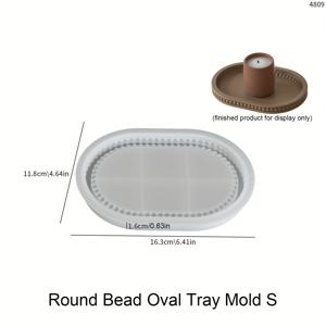 TEMU 실리콘 레진 캐스팅 모양을 위한 타원형 비즈 트레이 및 보관용품 - 다용도 석고 시멘트 모양을 위한 DIY 공예, 꽃병, 장식용 베이스, 공예 캐스팅 | 우아한 공예 | 내구성 있는 캐스팅, 레진용 캐스팅 모양