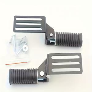 TEMU 2pcs 접이식 금속 페달 - 텍스처드 그립, 내구성 있는 검은 고무 및 금속 스크루-온 디자인을 갖춘 편안한 스트리트 크루저 패드, 모든 토지 차량, , 자전거, 야외 모험 장비, 세련된 발 페그, 튼튼한 구조, 모험 여행자