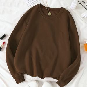 TEMU 여성용 캐주얼 플러시 안감 풀오버 스웨트셔츠, 루즈핏, 멋진 가을/겨울 의류