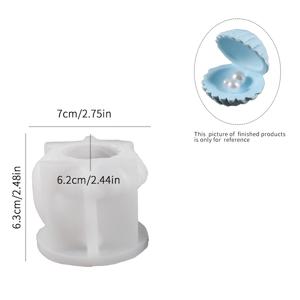 TEMU 1pc 미니 크기 조개 보석 트레이 레진 몰드, 에폭시 수지 석고 시멘트 주조용 조개 모양 실리콘 보석 보관 상자 몰드, DIY 공예 주조 홈 장식용 조개 몰드입니다.