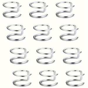 TEMU 12개 스테인레스 스틸 코 클립, 입 링, 귀 뼈 클립, 비터싱 액세서리용|피어싱