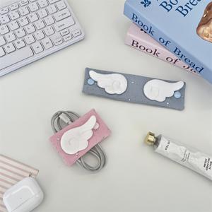TEMU 2개입 사탕 구름 & 별 패턴 패브릭 케이블 타이, 버튼 디자인, 데이터 케이블 여행 또는 일상 보관에 적합한 작고 편리한 사이즈, 여행용 케이블 정리함 | 재미있는 디자인 | 튼튼한 패브릭 타이, 케이블 정리 홀더