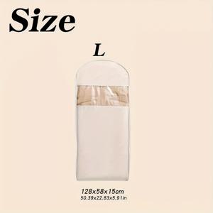 TEMU 1개 압축 가능한 옷걸이 수납백, 투명 창문 포함 - 정장, 재킷 및 코트용 공간 절약형 오거나이저, 흰색, ≥3.2 입방피트 용량, ≥27인치 높이, 지퍼 잠금, 옷장 및 워드로브 정리에 이상적, 의류 보관용, 투명 창문 디자인, 장착식 옷장 시스템