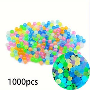 TEMU 300-1000개 6/8/10mm 야광 아크릴 비즈 - DIY 주얼리 만들기, 팔찌, 목걸이, 의류 액세서리용 홀 있는 형광 루미너스 비즈, 스페이서 비드, 광택 마감 소형 공예 재료