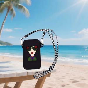 TEMU 귀여우면서 스타일리시한 실리콘 크로스바디 폰백, 캐주얼 휴가 스타일에 어울리는 창의적인 트렌디 디자인 여성용 숄더백 - 다섯 가지 색상으로 구매 가능