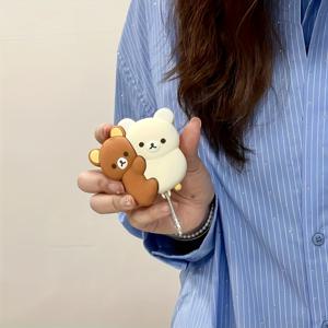 TEMU 에어팟 1/2/3 프로/프로 2용 귀여운 3D 곰돌이 이어폰 케이스 - 보호 커버|폰케이스|헤드폰|케이스