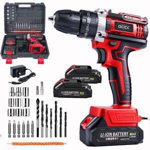 TEMU ocicc 고출력 충전식 충격 드릴 전동 충격 전기 드릴 홈 수리 도구 키트 충전식 무선 저전력 드릴 가정용 일상 수리 및 야외 울타리 유지보수 다목적 기숙사