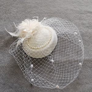 TEMU 웨딩 베일 브라이덜 레이스 모자 치파오 액세서리 우아한 스타일 여성용 패션쇼 이브닝 드레스 헤드피스