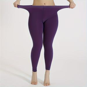 TEMU 여성용 플러스 세련된 스타킹, 플러스 사이즈 단색 하이 웨이스트 신축성있는 발없는 레깅스 팬티 스타킹 가을 & 겨울용