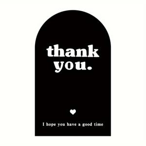 TEMU 50장/팩, 간단한 영어 감사 스티커, 핑크 비행기 상자 밀봉 스티커, 선물 장식 라벨 스티커, 선물 포장 장식 스티커