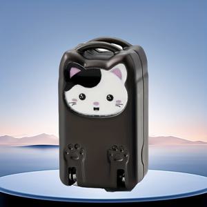 TEMU 고강도 스테인레스 스틸 블레이드와 저장 케이스가 있는 귀여운 고양이 테마 접이식 네일 클리퍼 1개 - 쉽게 휴대할 수 있는 휴대용 디자인, 관리, 손톱 관리, 재미있는 미적, 내구성 있는 구조|손톱깎이