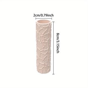 TEMU 비전기 폴리머 클레이 텍스처 롤러 - 베이지에서 핑크색 라벤더 크랙 패턴이 있는 수동 공예 도구, DIY 액세서리 제작용 - 폴리머 클레이 커터와 호환 가능, 초보자 및 전문가 모두에게 완벽한 폴리머 클레이 도구 & 재료, 창의적인 프로젝트, 매끄러운 마감, 공예 애호가를 위한 제품