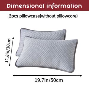 TEMU 2개 세트 신상 쿨한 입체 아이스빈 베개커버 (내부 충전재 없음), 통기성 100% 폴리에스터 여름용 침구, 세탁기 사용 가능, 부드럽고 내구성 강함, 다양한 색상, 침실 또는 게스트룸 장식에 완벽, TWIN FULL QUEEN KING 사이즈 적합