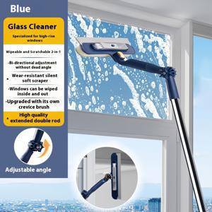 TEMU 2-in-1 연장봉 유리 청소기, 47.24인치 길이, 전문가용 바닥부터 천장까지 창문 및 표면 세척용 조절 가능한 브러시 헤드 – 실내/외부 바닥, 창문에서 안전하고 쉽게 사용 가능, 창문 청소 도구,실내 창문 청소,가벼운 디자인,인체공학적 핸들,고품질 브러시,이지그립 핸들,청소용 연장봉,다용도 클리너,아파트 거주자,하우스키핑 직원