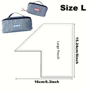 TEMU 4/5/6 인치 투명한 내구성 있는 자수 템플릿 라인 - 재사용 가능한 DIY 공예 도구, 퀼트/화장품 가방/지갑 및 작은 수공 가방에 적합 - 정확한 직물 및 재료 절단 가이드