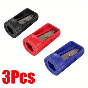 TEMU 3개 세트의 창의적인 다기능 목공 펜슬 샤프너, 휴대용 단일 홀 오각형 목공 펜슬, 네 방향으로 둔한 펜슬을 위한 펜슬 샤프너, 수동 샤프너 - 정밀하고 좁은 샤프닝 결과를 달성하세요!