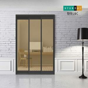 에브리온 3연동 초슬림 중문 1050~1200 오픈형도어-스타일유리