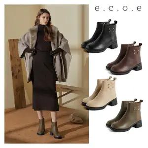 (론칭대박)[에코에] e.c.o.e 천연 양가죽 앵클부츠