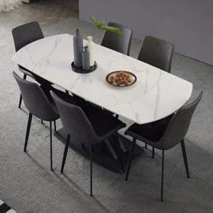 확장 식탁 회전 테이블 원형 다이닝 테이블 가족 식탁 거실