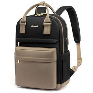 여성용 LOVEVBOOK 노트북 백팩 남성용 15.6인치 가방 USB 포트 패션 방수 교사 간호사 세련된 여행 대학 업무용 빈티지 데이팩