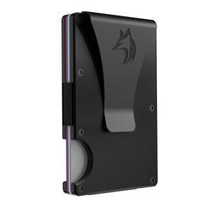 남성용 트래블링오 메탈 지갑 - RFID 차단 기능이 있는 슬림 신용카드 소지자, 옵시디언