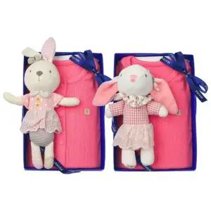 [갤러리아] (압소바출산,백일,돌,내의세트)드레곤모달슬림내의+토끼딸랑이세트(A1A-10388SET)