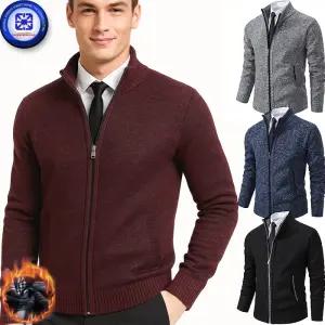 남성 가을겨울봄 따뜻한 LYCRA 라이크라 벨벳기모 니트 가디건 점퍼 집업 보온 방풍 실용성 가성비 잇템 6칼라3/