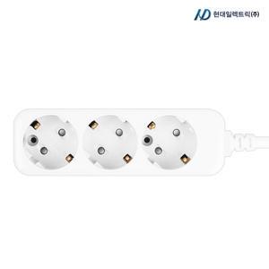 현대 이동식 멀티 콘센트 멀티탭 3구 1.5m 3m 5m 16A