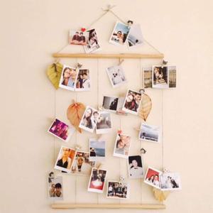 벽사진걸이 나무집게 포토보드 벽면 우드사진붙이기 행거