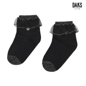 [롯데백화점]닥스키즈 글리터 레이스 양말 (DUF61UD52M_BK)