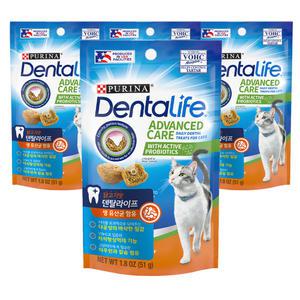 퓨리나 덴탈라이프 치킨 캣 트릿 고양이간식 51g x 4개