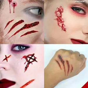 할로윈 스티커 타투스티커 10장 set 가짜피 귀신 좀비 분장 코스튬