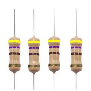 캘리포니아 JOS 470옴 탄소 필름 단일 고정 저항기 1/2W(0.5와트) 5% 공차, (470R, 470옴, 470 ) 저항기(10 PCS)