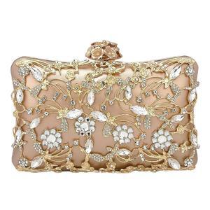 CZWLWYXB 라인스톤 이브닝 백 반짝이는 여성 크리스탈 지갑 파티 웨딩 칵테일 프롬 클러치