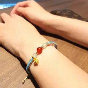 붉은 마노 연꽃 팔찌