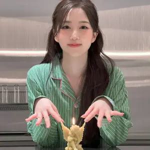 [해원'pick] 실크핏 웬즈데이 긴팔 커플 잠옷 세트