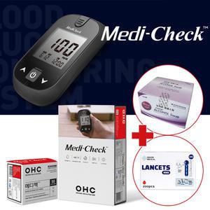 메디첵 혈당계 개인용 혈당 측정기 시험지 50매 채혈침 100개 알콜솜 100매